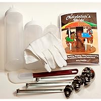 Cybrtrayd 10-Piece Chocolate Mold Filling Set, Includes Squeeze Bottles, Ladles, and Chocolatier's Guide