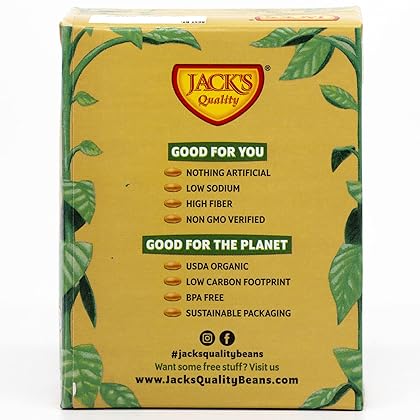 Jack's Organic Pinto Beans 13.4 oz (8-PACK) + Free FALKSALT Citron Lemon Sea Salt Flakes 2.47oz