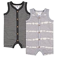 Gerber Baby-Boys 2-Pack Short Leg Romper