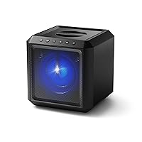 PHILIPS X4207 Bluetooth Party Cube Speaker with Flashing Party Lights - Link up to 50 Speakers, Black