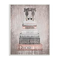 The Stupell Home Decor Collection Book Stack Heels Metallic Pink Wall Plaque Art, Multicolor