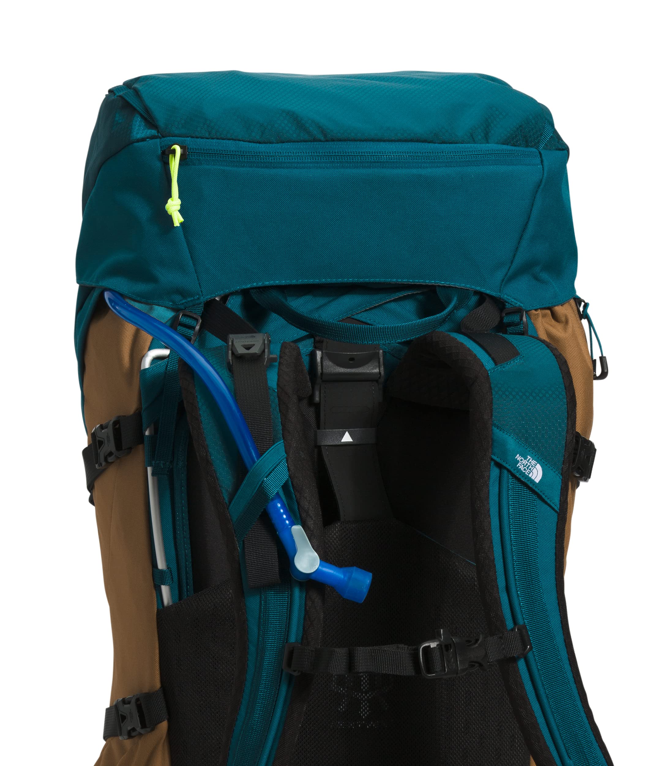 THE NORTH FACE Terra 65 L Backpacking Backpack, Blue Coral/Utility Brown/Led Yellow, L-XL 65L
