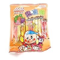 Jin Jin - Jelly Strip (Jelly Filled Straws in Assorted Flavors) - Net Wt. 14.1 Oz.