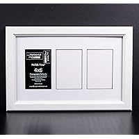 [10x16 3 Opening Glass Face White Picture Frame to Hold 4 by 6 Photographs Including 10 by 16 inch White Mat Collage