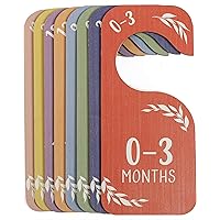Baby Closet Dividers Clothes Organizer Baby Shower Gifts Nursery Decor Wooden Double-Sided Colorful Hanger for Newborn to 24 Months