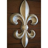 Handpainted Fleur de Lis Wall Decor, Silver or Pick Color, Cast Iron Symbol, Metal Wall Hanging