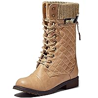 DailyShoes Women's Ankle Bootie Quilted Knit Credit Card Wallet Pocket Boots