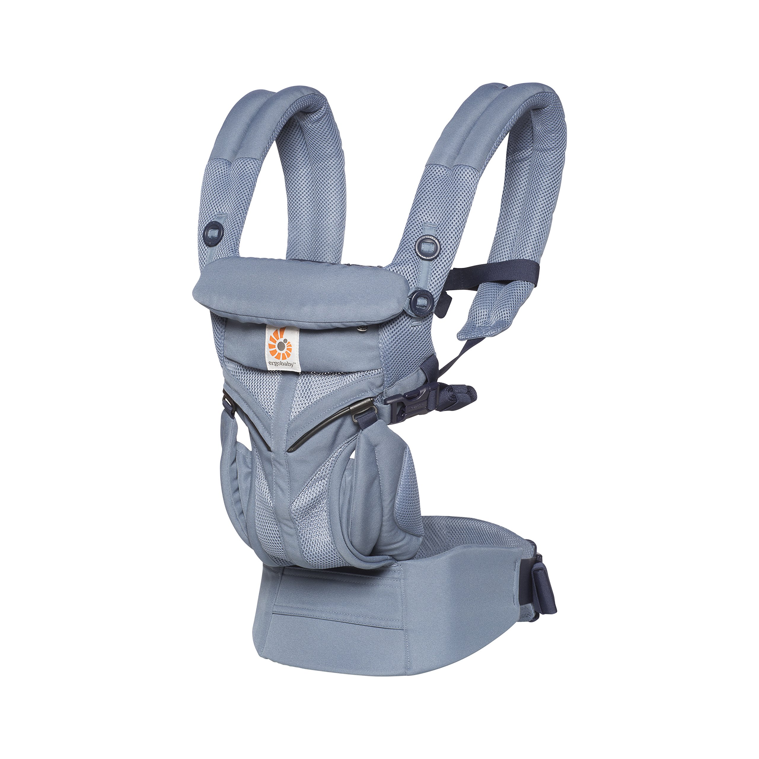 Ergobaby Omni 360 All-Position Baby Carrier for Newborn to Toddler with Lumbar Support & Cool Air Mesh (7-45 Lb), Oxford Blue