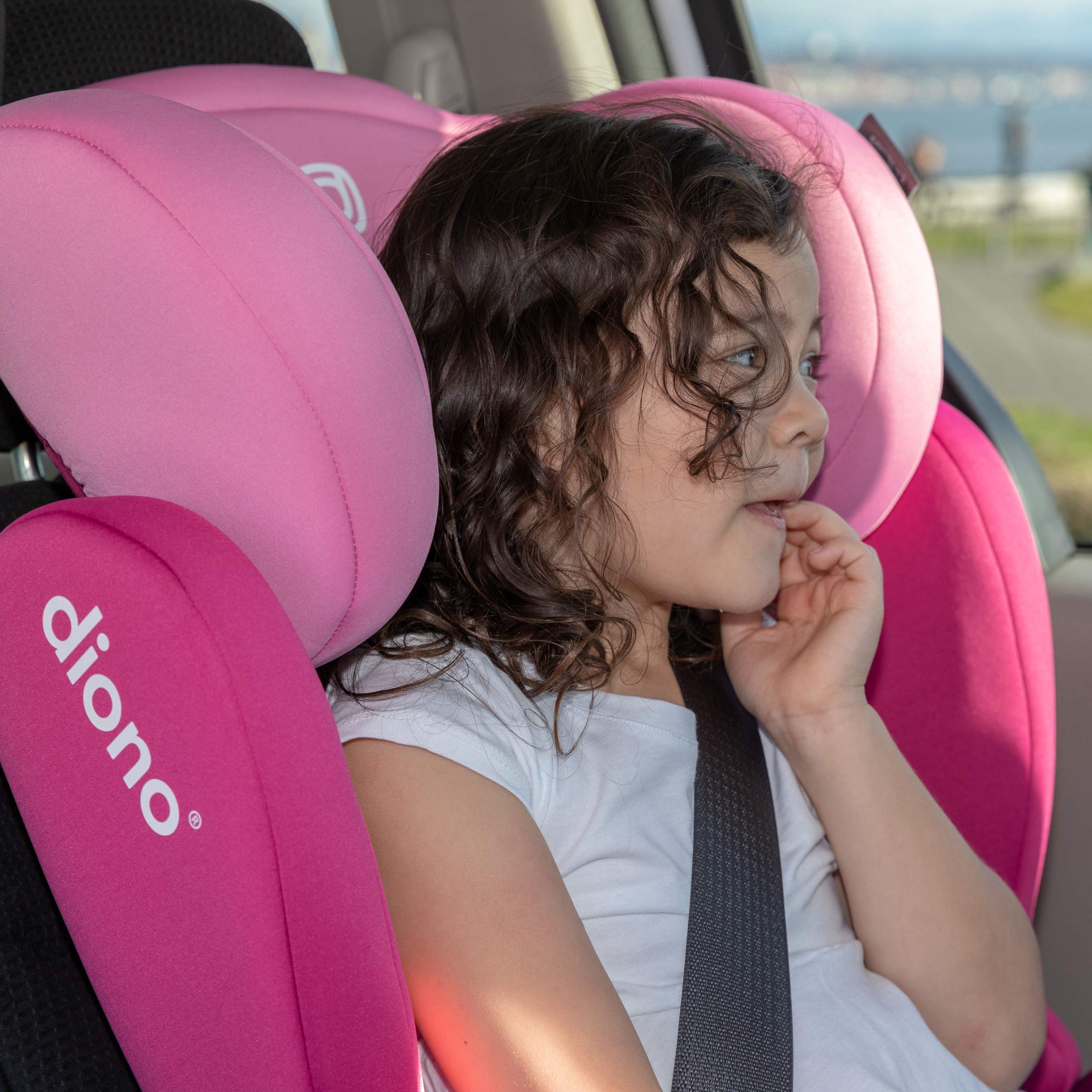 Diono Cambria 2 XL, Dual Latch Connectors, 2-in-1 Belt Positioning Booster Seat, High-Back to Backless Booster with Space and Room to Grow, 8 Years 1 Booster Seat, Pink