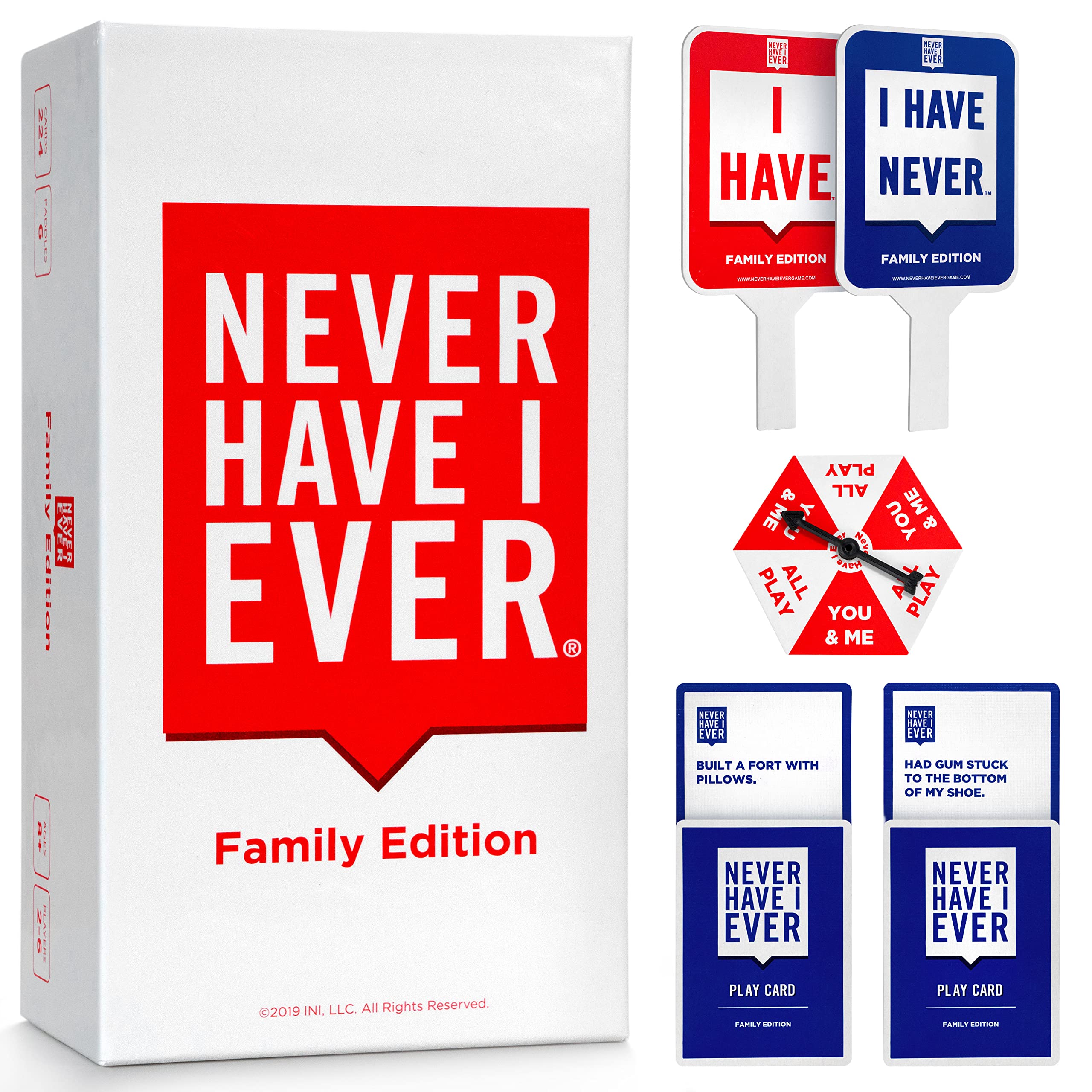 Never Have I Ever Family Edition Card Game Set Vol 1 | Fun Family Game Night Party Games for Kids and Adults | for 2+ Players | Ages 8 +