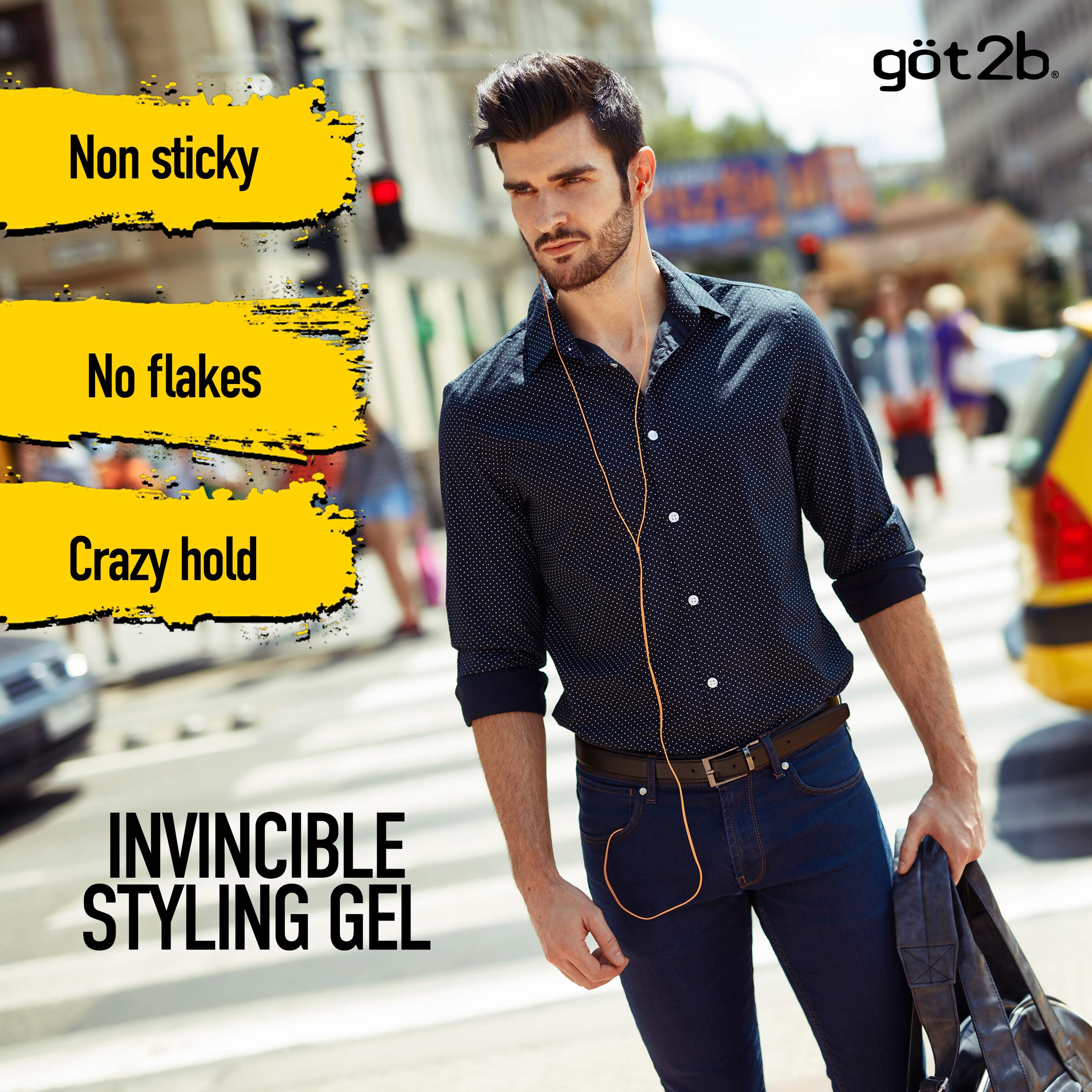 Got2b Ultra Glued Invincible Styling Hair Gel, 6 oz (Count of 3)
