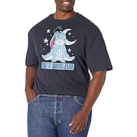 Disney Big & Tall Winnie The Pooh Eeyore Not Morning Men's Tops Short Sleeve Tee Shirt