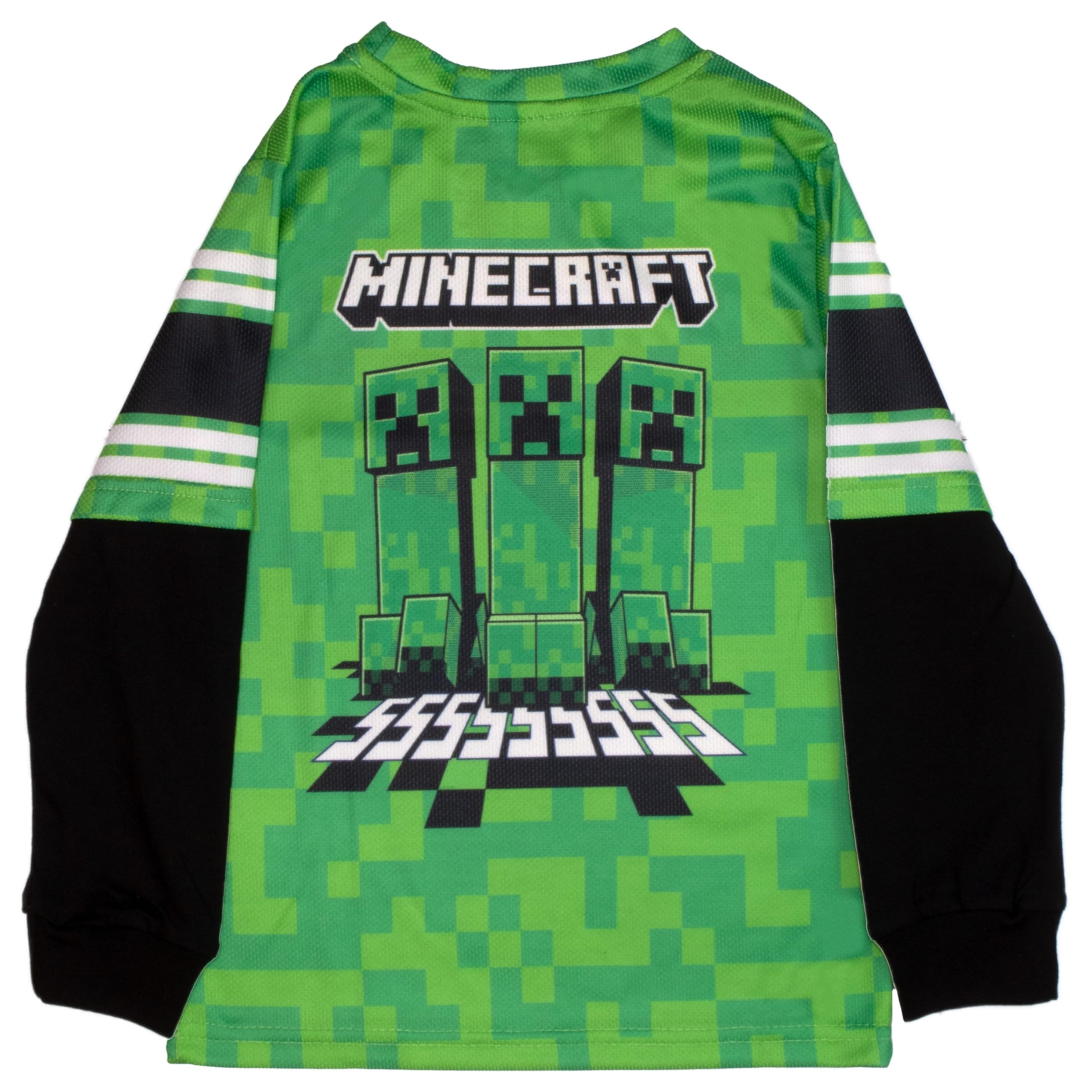 Minecraft Video Game 2-Piece Set, Boys Long Sleeve Active Mesh T-Shirt & Pants 2-Pack Bundle Set