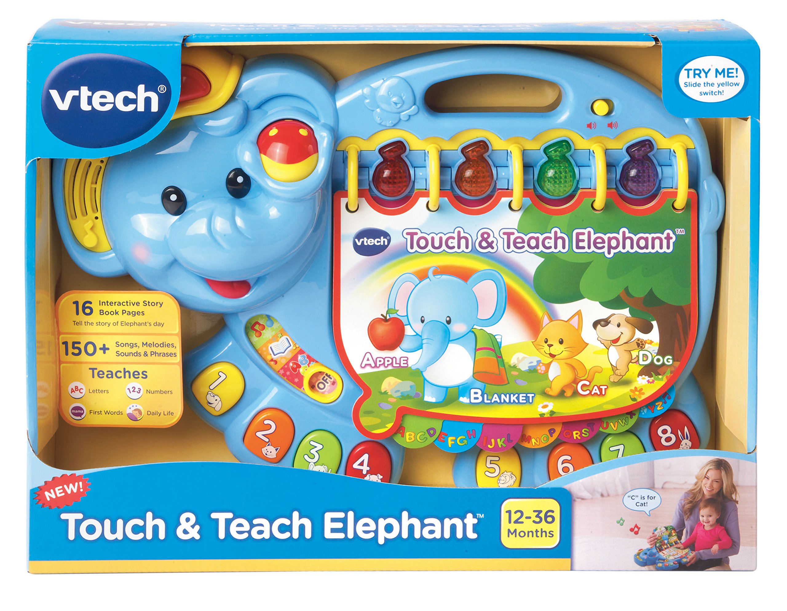 VTech Touch and Teach Elephant Book , Blue
