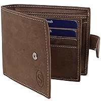 Savannah Men's Hunter Leather Wallet With Tab & Change Pocket - Gift Boxed Onesize Brown