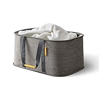Joseph Joseph Hold-All - Collapsible Folding 35L Washing Laundry Basket Bag, Durable Fabric, Moisture Resistant, Grey