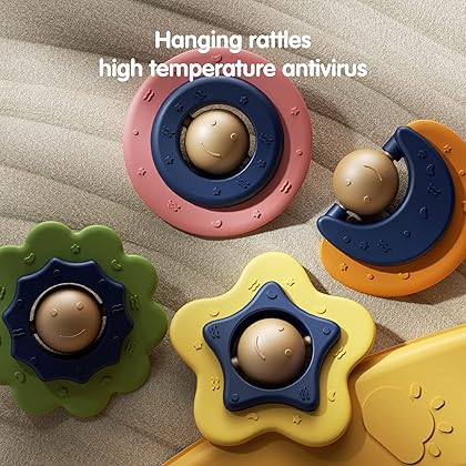 TUMAMA Remote Control Baby Play Mat Large, Tummy Time Mat with Piano, Baby Activity Mat with 4pcs Hanging Baby Rattle, Baby Gym with Lights and Music, Newborn Toys Unisex