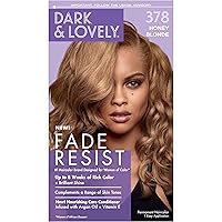 Dark and Lovely Fade Resist Rich Conditioning Hair Color, Permanent Hair Color, Up To 100 percent Gray Coverage, Brilliant Shine with Argan Oil and Vitamin E, Honey Blonde