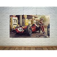 Formula-1 champion. High Resolution Premium Satin Canvas 96