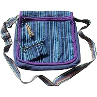 NATURAL FLOW Fair Trade Cotton Gheri Beach Travel Hippy Boho Festival Shoulder Bag & Purse