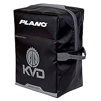 Plano KVD Wormfile Signature Series 3600 Speedbag, Black TPE Coated Fabric with Red Interior and Accents, Premium Soft Fishing Bag, Tackle Storage for Baits & Lures