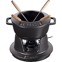 Staub ストウブ() Set Fondue Pot, 16cm, Black (Black 19-3911tcx)