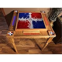 Dominican Republic Domino Table with The R Full Flag -MVP