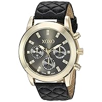 Accutime XOXO Women's XO3498 Analog Display Analog Quartz Black Watch
