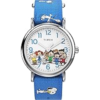 Timex Women's Weekender Seasonal 38mm Watch - Blue Strap White Dial Silver-Tone Case