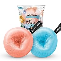 Donuts Loofah for Bathing | Bath Shower Loofah Sponge Scrubber Exfoliator for Women and Men | Bathing Sponge | Body Wash Scrub | Bath Scrubber For Body - Pack of 2 (Peach & Blue)