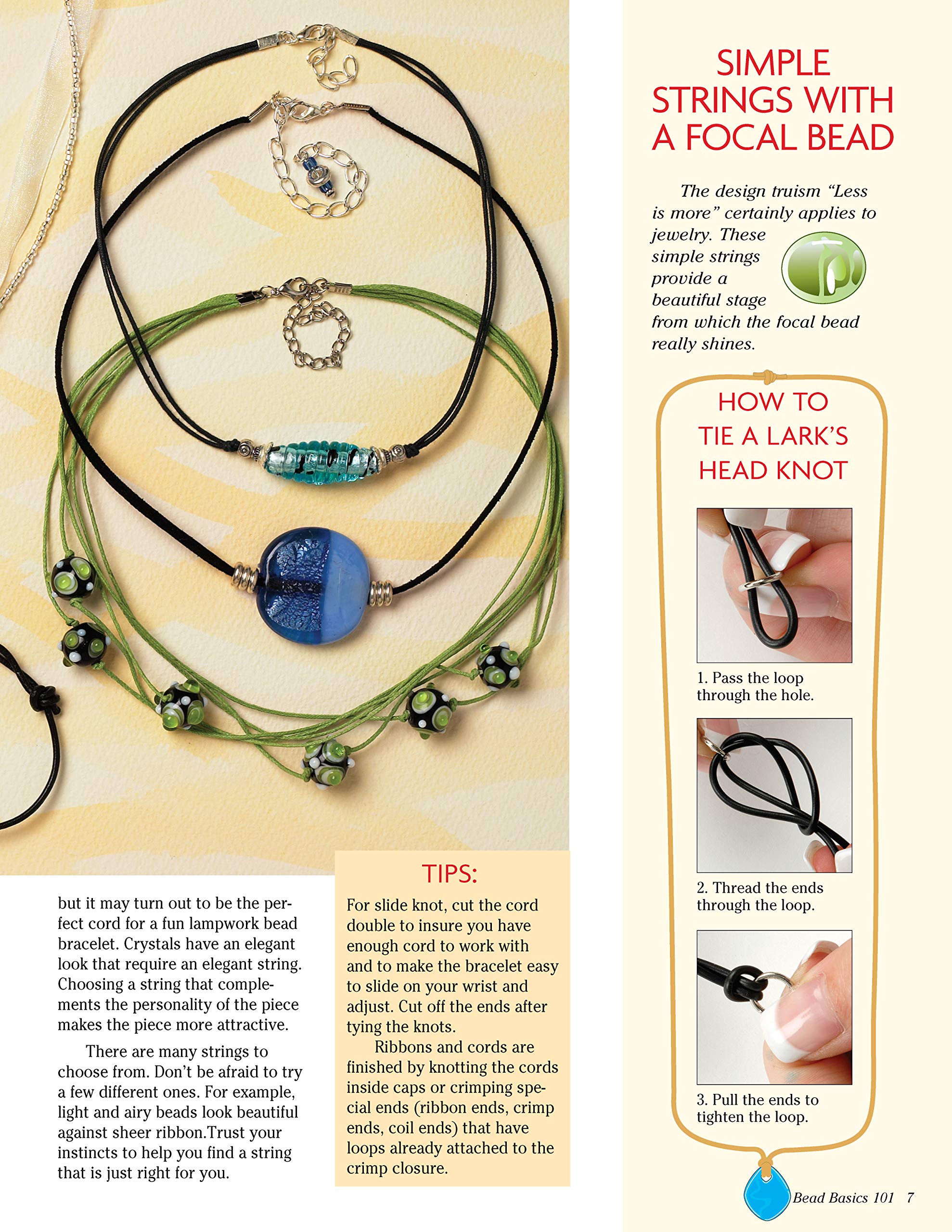 Bead Basics 101: All You Need To Know About Stringing, Findings, Tools (Design Originals) Beading Details on Clasps, Knots, Jump Rings, Bead Sizing, Wire, Using a Bead Board, Spirals, Dangles, & More