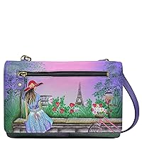 Anna by Anuschka Hand Painted Women’s Leather Organizer Wallet on a String