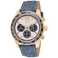 GUESS Fleet W0970G3 White/Rose Gold Tone/Blue One Size