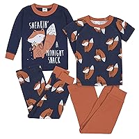 Gerber Baby Boys' Toddler Snug Fit 4-Piece Pajama Set