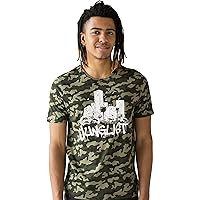 Junglist Sound System T Shirt Drum and Bass DJ Camo Camouflage Printed Tee