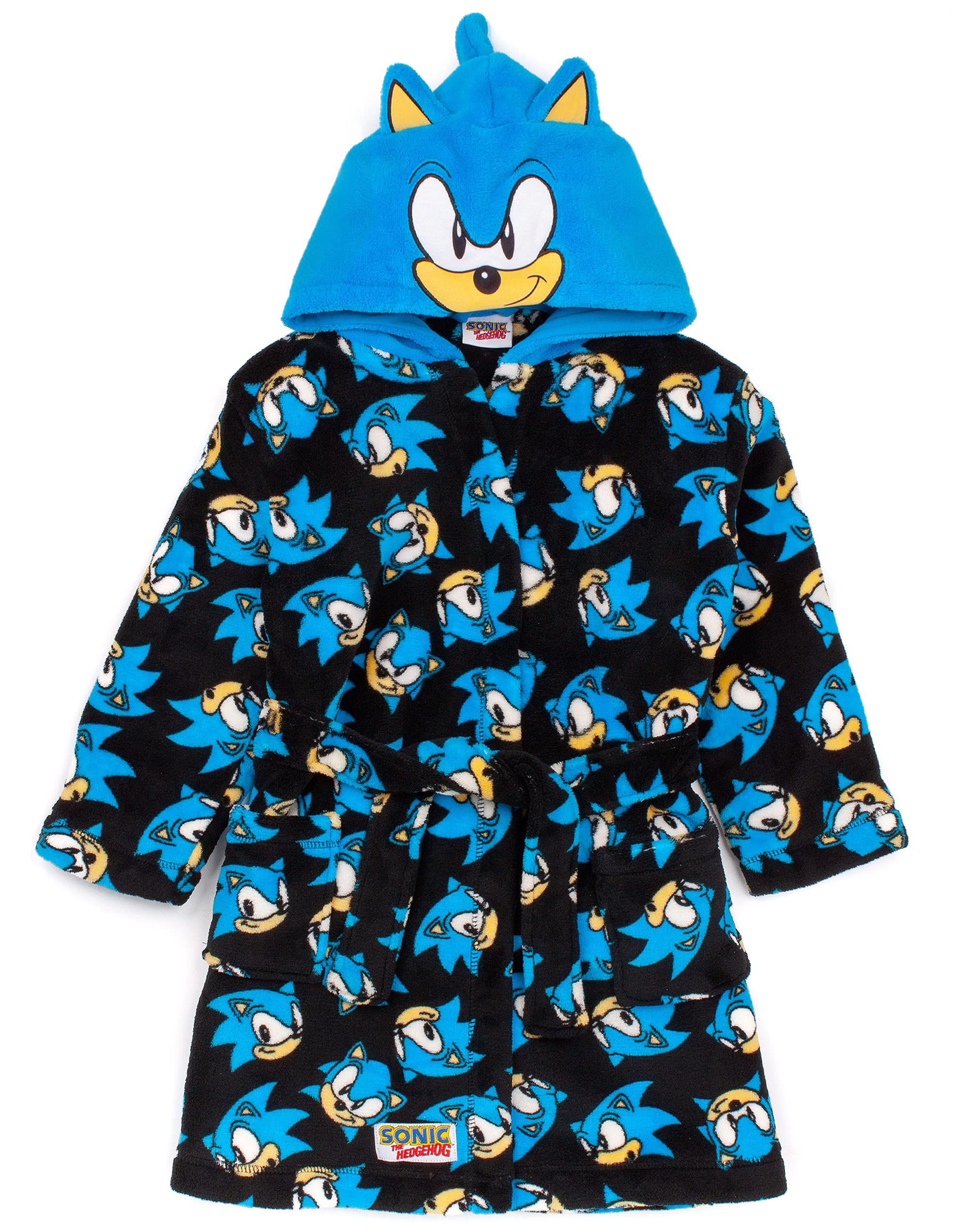 Sonic the Hedgehog Dressing Gown Kids Boys Character Bath-robe