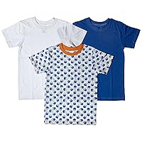 Trimfit Boys' 100 Percent Cotton Tagless Assorted T-Shirts 3-Pack