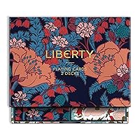 Galison Liberty Floral Playing Card Set from 2 Standard Size Playing Card Decks with Unique Floral Artwork, Sturdy Exterior Drawer Box with Foil-Stamped Art, Perfect Addition to Game Night!