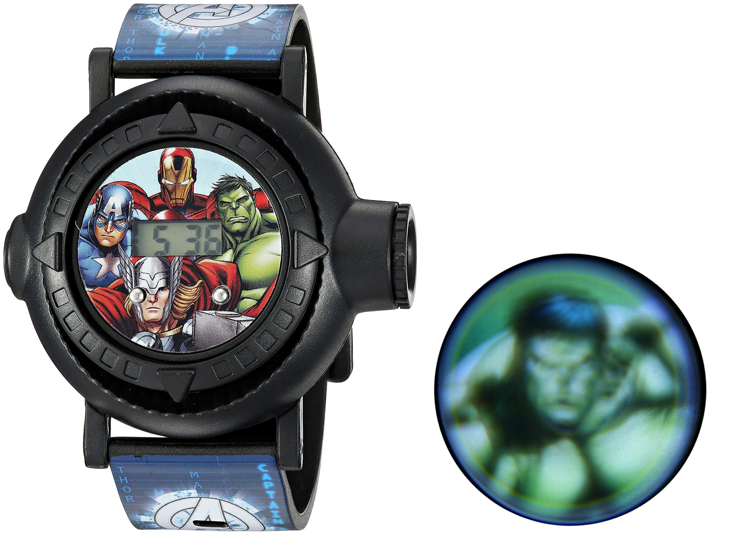 Marvel Kids' AVG3516 Digital Display Analog Quartz Blue Watch