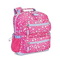 Bentgo® Kids Backpack - Lightweight 14” Backpack in Fun Prints for School, Travel, & Daycare, Ideal for Ages 4+, Roomy Interior, Durable & Water-Resistant Fabric, & Loop for Lunch Bag (Rainbows)