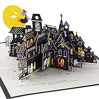 Hallmark Signature Paper Wonder Halloween Pop Up Card (Haunted House),1299HEH4007
