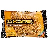 La Moderna Shells Pasta, Noodles, Durum Wheat, Protein, Fiber, Vitamins, 7 Oz