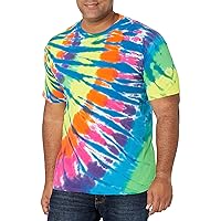 Rainbow Blue Streak Tie Dye Short Sleeve T-Shirt