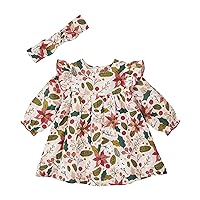 Mud Pie Baby Girls' One Size Floral Dress and Headband