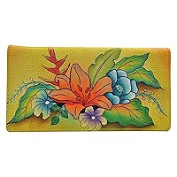 Anna by Anuschka Women's Genuine Leather Hand Painted Clutch Wallet