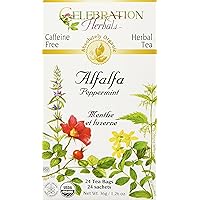 CELEBRATION HERBALS Alfalfa Peppermint Tea Organic 24 Bag, 0.02 Pound