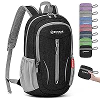 ZOMAKE 10L Small Hiking Backpack for Women Men - Lightweight Packable Hiking Daypack - Water Resistant Foldable Day Pack for Travel Camping Outdoor Sports(Black)