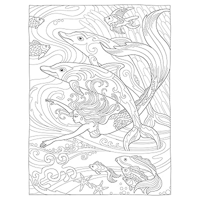 Creative Haven Magnificent Mermaids Coloring Book (Adult Coloring Books:  Fantasy)