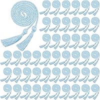 Boao 200 Pieces Graduation Cords Bulk Braided Honor Cord with Tassels for College Graduation Students (Sky Blue)