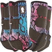 Classic Equine Legacy2 Front and Hind Support Boots, Poison, Medium